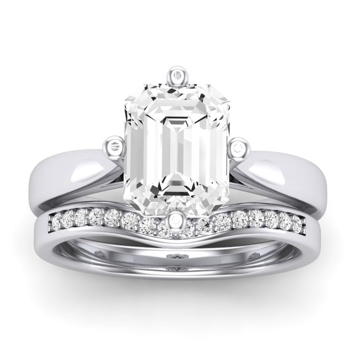 1.00 ct - Gardenia - Emerald Lab Diamond Bridal Set (IGI Certified)