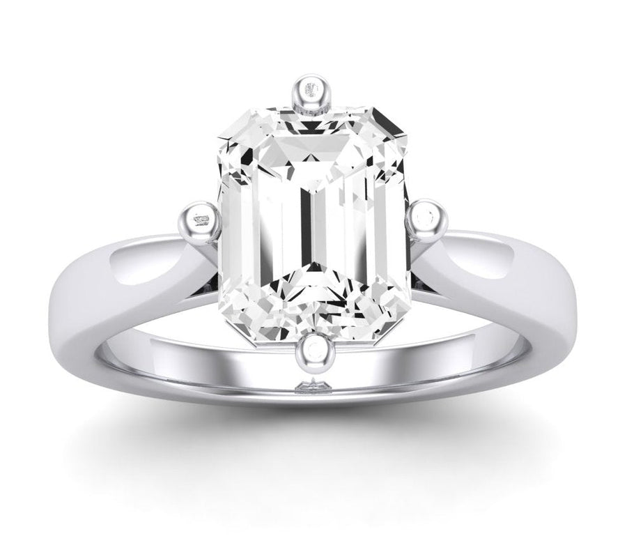 4.00 ct - Gardenia - Emerald Lab Diamond Engagement Ring (IGI Certified)