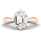 Gardenia Emerald Moissanite Bridal Set rosegold