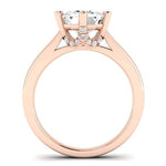 Gardenia Emerald Moissanite Bridal Set rosegold