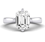 Gardenia Emerald Moissanite Engagement Ring whitegold