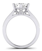 Gardenia Emerald Moissanite Engagement Ring whitegold