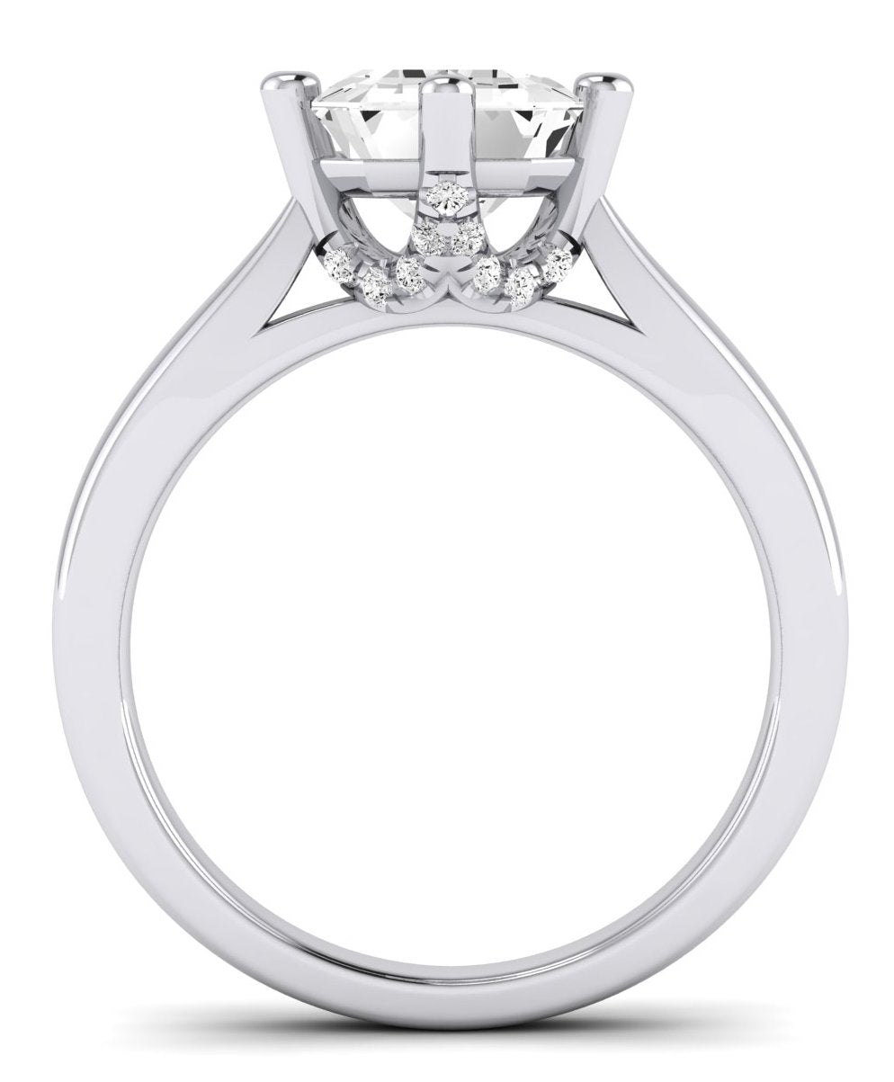 Gardenia Emerald Diamond Engagement Ring (Lab Grown Igi Cert) whitegold