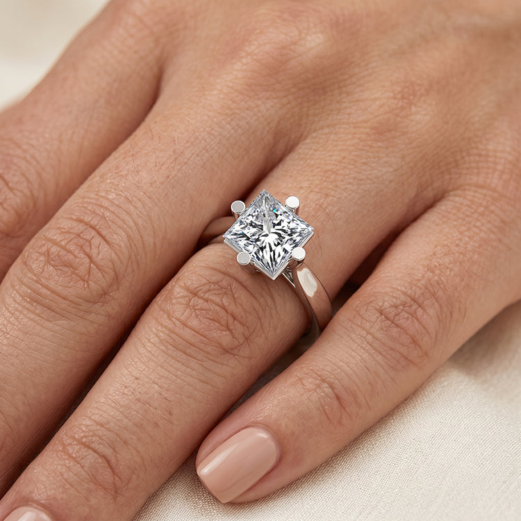 Gardenia - GIA Natural Princess Diamond Engagement Ring