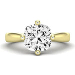 Gardenia Diamond Matching Band Only (does Not Include Engagement Ring) For Ring With Cushion Center yellowgold