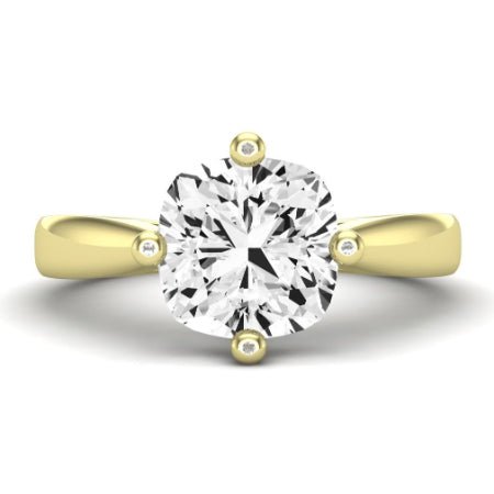 Gardenia Diamond Matching Band Only (does Not Include Engagement Ring) For Ring With Cushion Center yellowgold