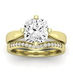 Gardenia Diamond Matching Band Only (does Not Include Engagement Ring) For Ring With Cushion Center yellowgold