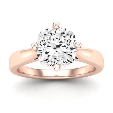 Gardenia Diamond Matching Band Only (does Not Include Engagement Ring) For Ring With Cushion Center rosegold