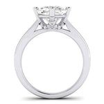 Gardenia Diamond Matching Band Only (does Not Include Engagement Ring) For Ring With Cushion Center whitegold