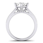 Gardenia Diamond Matching Band Only ( Engagement Ring Not Included)  For Ring With Emerald Center whitegold