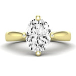 Gardenia Diamond Matching Band Only ( Engagement Ring Not Included)  For Ring With Oval Center yellowgold