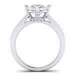 Gardenia Diamond Matching Band Only (does Not Include Engagement Ring) For Ring With Round Center whitegold