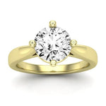 Gardenia Diamond Matching Band Only (does Not Include Engagement Ring) For Ring With Round Center yellowgold
