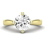 Gardenia Diamond Matching Band Only (does Not Include Engagement Ring) For Ring With Round Center yellowgold
