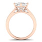 Gardenia Moissanite Matching Band Only (does Not Include Engagement Ring) For Ring With Cushion Center rosegold