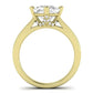 Gardenia Moissanite Matching Band Only (does Not Include Engagement Ring) For Ring With Cushion Center yellowgold