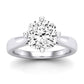 Gardenia Moissanite Matching Band Only (does Not Include Engagement Ring) For Ring With Cushion Center whitegold