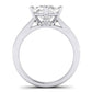 Gardenia Moissanite Matching Band Only (does Not Include Engagement Ring) For Ring With Cushion Center whitegold