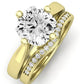 Gardenia Moissanite Matching Band Only (does Not Include Engagement Ring) For Ring With Cushion Center yellowgold