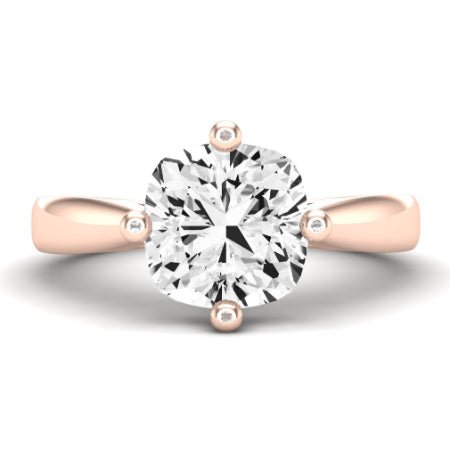 Gardenia Moissanite Matching Band Only (does Not Include Engagement Ring) For Ring With Cushion Center rosegold