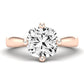 Gardenia Moissanite Matching Band Only (does Not Include Engagement Ring) For Ring With Cushion Center rosegold