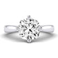 Gardenia Moissanite Matching Band Only (does Not Include Engagement Ring) For Ring With Cushion Center whitegold