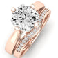 Gardenia Moissanite Matching Band Only (does Not Include Engagement Ring) For Ring With Cushion Center rosegold