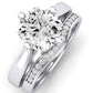 Gardenia Moissanite Matching Band Only (does Not Include Engagement Ring) For Ring With Cushion Center whitegold