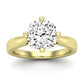 Gardenia Moissanite Matching Band Only (does Not Include Engagement Ring) For Ring With Cushion Center yellowgold