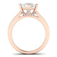 Gardenia Moissanite Matching Band Only ( Engagement Ring Not Included)  For Ring With Oval Center rosegold