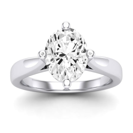 Gardenia Moissanite Matching Band Only ( Engagement Ring Not Included)  For Ring With Oval Center whitegold