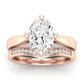 Gardenia Moissanite Matching Band Only ( Engagement Ring Not Included)  For Ring With Oval Center rosegold