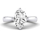 Gardenia Moissanite Matching Band Only ( Engagement Ring Not Included)  For Ring With Oval Center whitegold