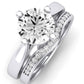 Gardenia Moissanite Matching Band Only (does Not Include Engagement Ring) For Ring With Round Center whitegold