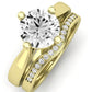 Gardenia Moissanite Matching Band Only (does Not Include Engagement Ring) For Ring With Round Center yellowgold