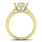 Gardenia Moissanite Matching Band Only (does Not Include Engagement Ring) For Ring With Round Center yellowgold