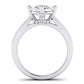 Gardenia Moissanite Matching Band Only (does Not Include Engagement Ring) For Ring With Round Center whitegold