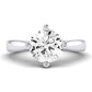 Gardenia Moissanite Matching Band Only (does Not Include Engagement Ring) For Ring With Round Center whitegold