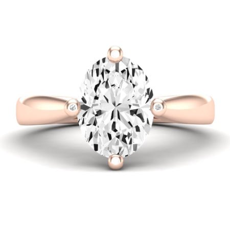 Gardenia Oval Diamond Bridal Set (Lab Grown Igi Cert) rosegold