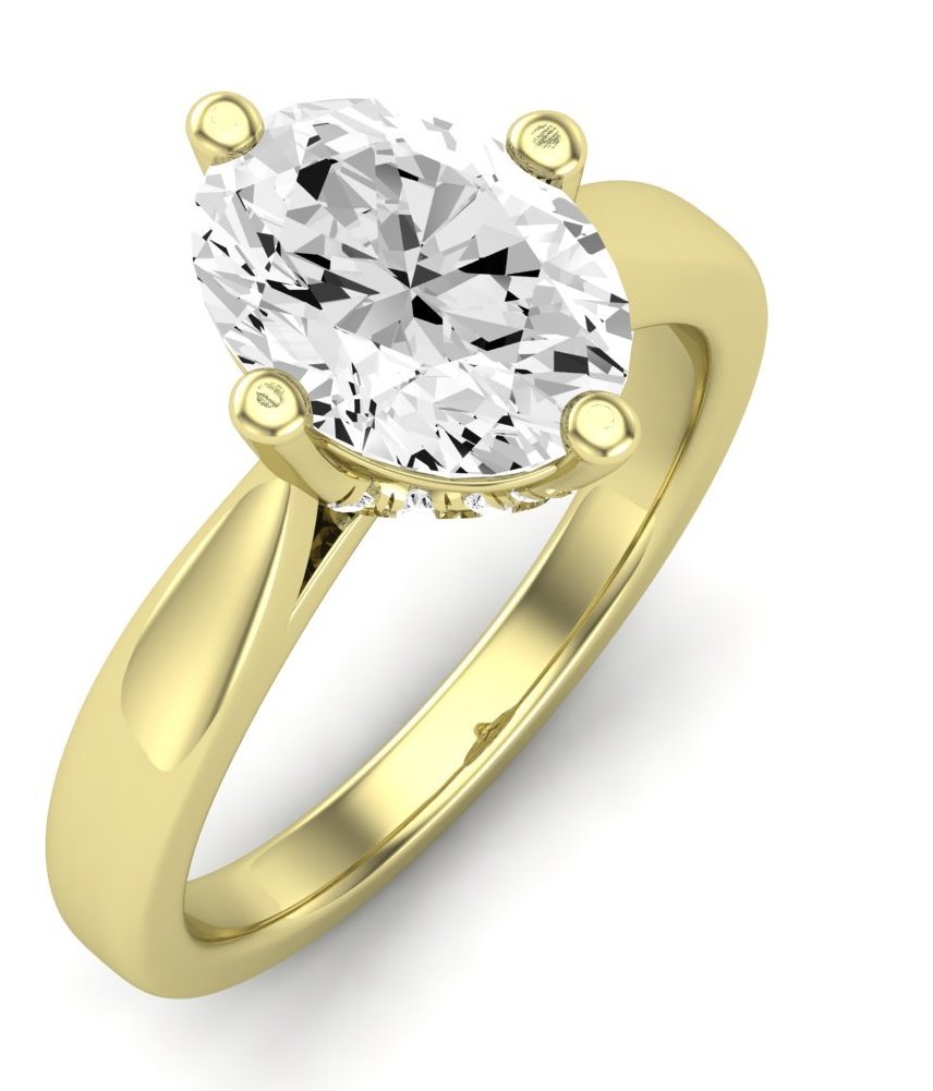 Gardenia Oval Diamond Engagement Ring (Lab Grown Igi Cert) yellowgold