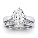 Gardenia Oval Diamond Bridal Set (Lab Grown Igi Cert) whitegold