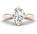 Gardenia Oval Diamond Engagement Ring (Lab Grown Igi Cert) rosegold
