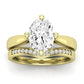 Gardenia Oval Moissanite Bridal Set yellowgold