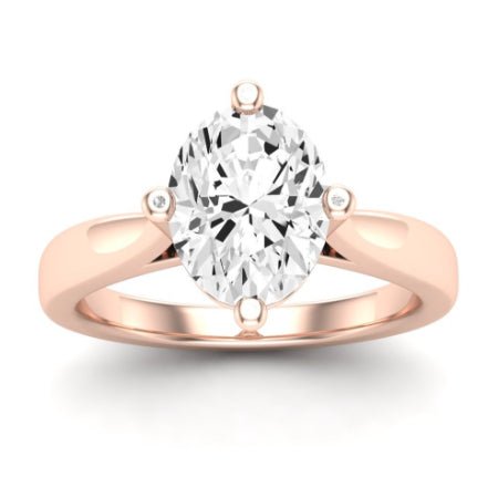 Gardenia Oval Moissanite Bridal Set rosegold