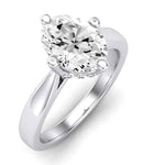 Gardenia Oval Moissanite Bridal Set whitegold