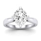 Gardenia Oval Moissanite Bridal Set whitegold