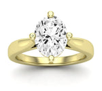 Gardenia Oval Moissanite Engagement Ring yellowgold
