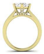 Gardenia Oval Moissanite Engagement Ring yellowgold