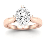 Gardenia Oval Moissanite Engagement Ring rosegold