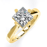 Gardenia Princess Moissanite Engagement Ring yellowgold